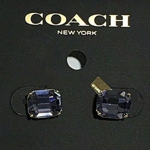 Coach Emerald Cut Earrings